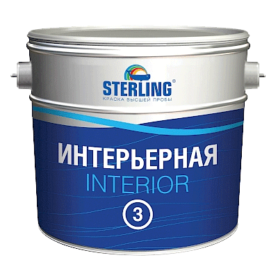 Product image for Sterling Интериор 3 краска для потолков и стен (ВД-АК-202) Стерлинг