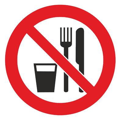 Product image for Знак - Запрещается принимать пищу Р-30
