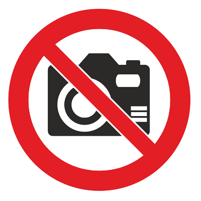 Знак - Фото и видеосъемка запрещена Р-40